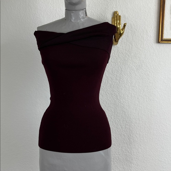Reiss Tops - Reiss Dylan Ribbed Knit Off-the-Shoulder Top